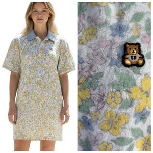 TEDDY FRESH Pastel Floral Terrycloth Dress